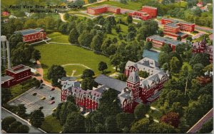 Aerial View State Teachers College Millersville PA Pennsylvania Linen Postcard 