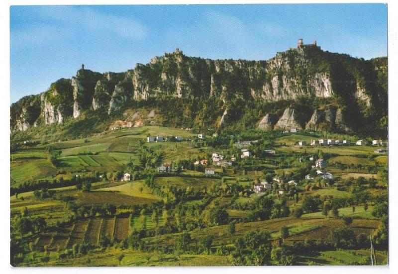 San Marino Titano Mountain View 4X6 Postcard