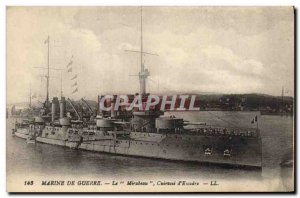 Old Postcard Boat Mirabeau Breastplate d & # 39escadre