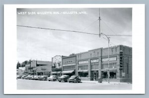 GILLETTE WYO WEST SIDE GILLETTE AVENUE VINTAGE REAL PHOTO POSTCARD RPPC