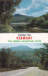 Greetings from Vermont - Green Mountain State - Old Scott Covered Bridge