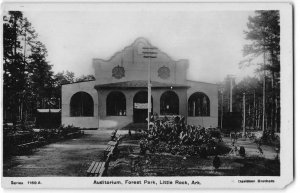 RPPC Auditorium, Forest Park LITTLE ROCK Arkansas c1910s Vintage Photo Postcard