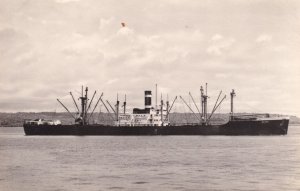 Les Baarn Dutch Cargo Ship Statistics Vintage Old RPC Postcard