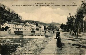 CPA VALS-les-BAINS Une Cascade sur la Volane. Les Promenades (661141)