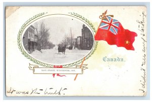 Vintage Main Street Winchester Ont Canadian Postcard F32E