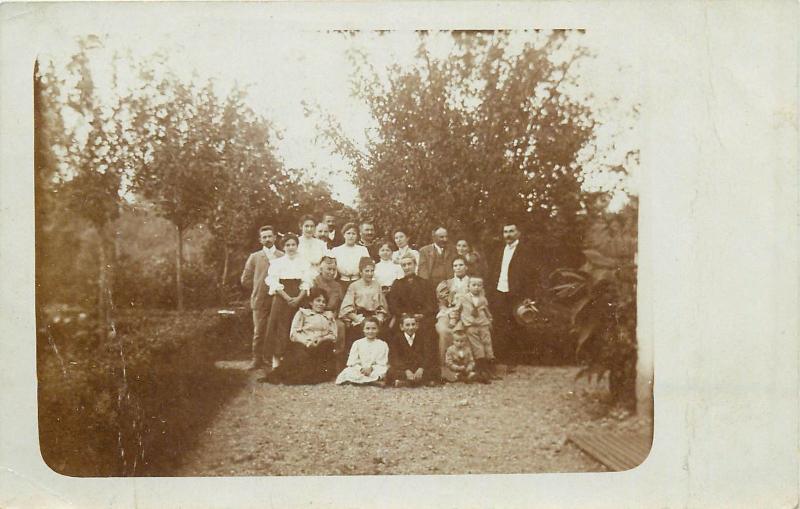 Hungary 1907 photo postcard group of people snapshot foto