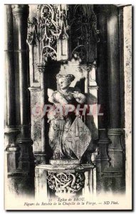 Old Postcard Brou Church figure of the altarpiece of the Chapel of the Virgin