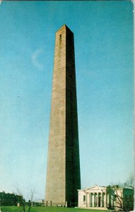 Bunker Hill Monument Charlestown Mass Battle Lusterchrome Vintage Postcard Vtg 