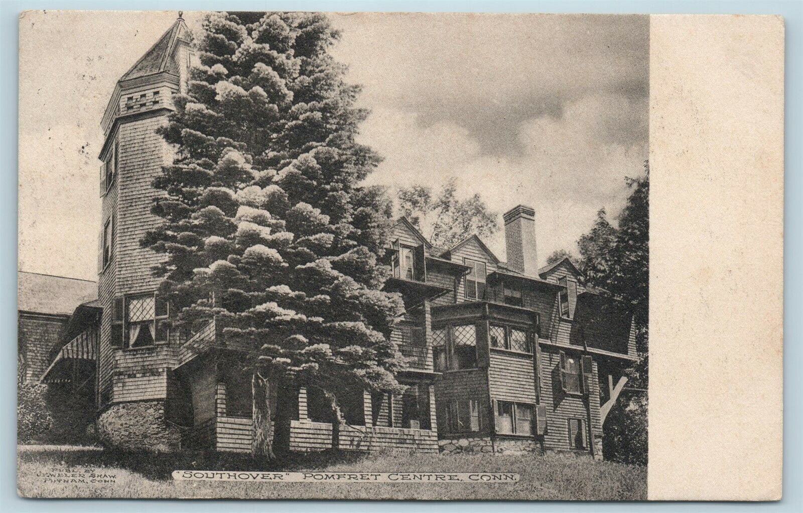 Postcard CT Pomfret Centre Connecticut Southover House Oberthal Estate