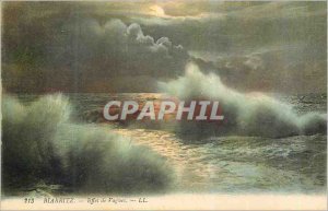 Old Postcard Biarritz Effect of Waves