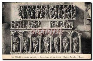 Postcard Ancient Arles Museum Lapidary Sarcophagus said Moses Hydria Tertulla...