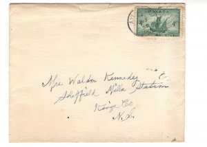 Canadian Cover, Cabot Ship Matthew 4 Cent Stamp Used 1950