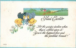 Vintage Postcard 1916 Glad Easter Let The Gossips Declare When They've Settled