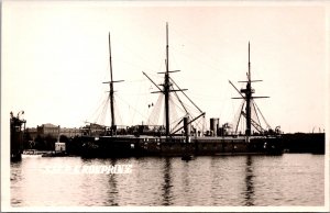 Sms Kronprinz Battleship Vintage RPPC C016