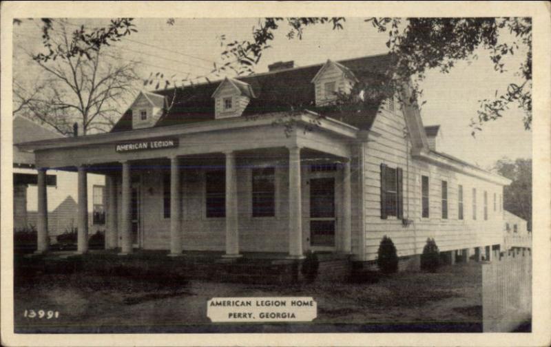 Perry GA American Legion Home Postcard