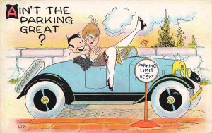 Ain't The Parking Great Auto Romance Car Love 1920c postcard
