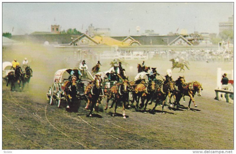 Chuckwagon Races, The Calgary Stampede, Calgary, Alberta, Canada, 1940-1960s