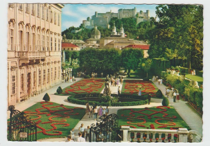 Vintage Postcard Austria Salzburg Mirabellgarten 1968