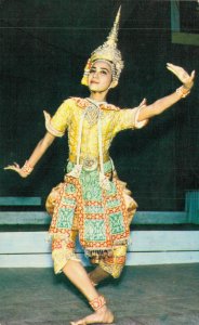 Thailand Bangkok Thai Classical Dance Vintage Postcard 08.09