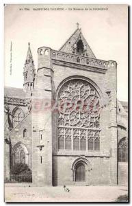 Old Postcard Saint Pol de Leon Roasace to the Cathedral