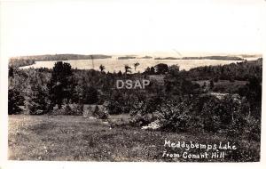 C52/ Meddybumps Lake Maine Me RPPC Real Photo Postcard Alexander Conant Hill