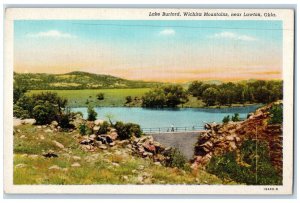 c1940 Lake Burford Wichita Mountains Near Lawton Oklahoma OK Vintage Postcard