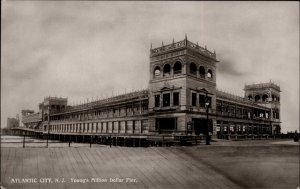 Atlantic City New Jersey NJ Young's Pier c1910 Real Photo Postcard