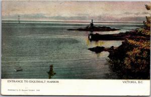 Entrance to Esquimalt Harbor, Victoria BC c1906 Vintage Postcard J16