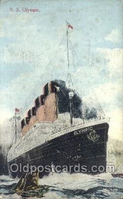 SS Olympic Ship Ocean Liners, Steamers 1913 light wear, minor yellowing on ca...