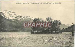 Old Postcard Lake Annecy Ile des Cygnes and the Spinner