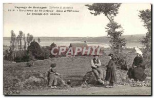 Old Postcard Landscape of Britain Around St Brieuc Bay & # 39Yffiniac Le Vill...