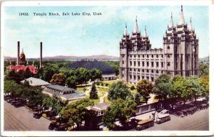 Temple Block Square Salt Lake City Utah UT WB Postcard UNP VTG Unused Vintage