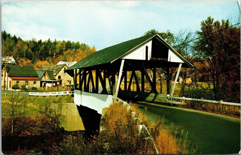 Old Covered Bridge Lyndon Vermont VT Postcard VTG UNP Koppel Vintage Unused 