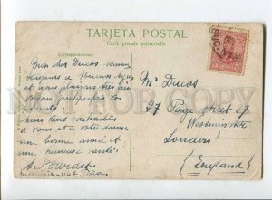 415870 ARGENTINA BUENOS AIRES Avenida de Mayo Vintage RPPC to England