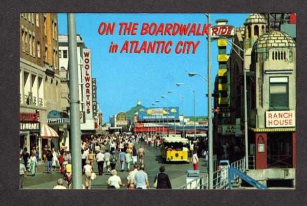 NJ Woolworh's Cafeteria Sign Atlantic City New Jersey Postcard PC Carte Postale