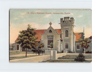 Postcard St. John's Episcopal Church, Jacksonville, Florida