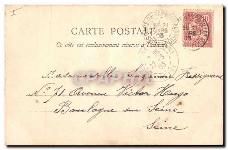 Old Postcard Rambouillet O & O Entree du Chateau