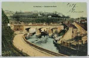 Avallon France Cousin-le-Pont c1907 Hand Colored Postcard L14