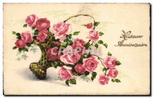 Old Postcard Fantasy Flowers