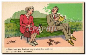 Old Postcard Fantasy Humor You don & # 39avez not need you back does not bite...