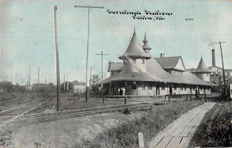 Pekin Illinois Terminal Station Vintage Postcard AA43118