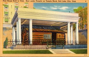 Utah Salt Lake City First House Built In Utah Under Pergola On Temple Block