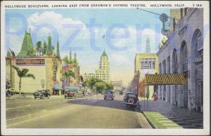 HOLLYWOOD BOULEVARD LOOKING EAST FROM GRAUMAN'S  HOLLYWOOD CALIFORNIA