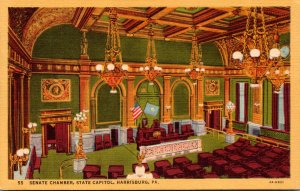 Pennsylvania Harrisburg State Capitol Senate Chamber Curteich