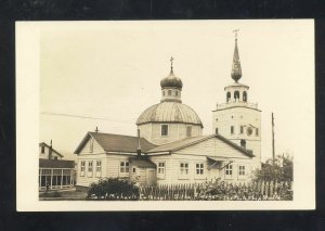 RPPC SITKA ALASKA ST. MICHIELS CHURCH CATHEDRAL VINTAGE REAL PHOTO POSTCARD