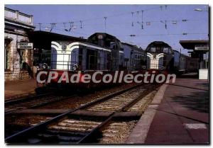 Postcard Modern Ermont Eaubonne train to bus Argenteuil locomotive BB 66284 B...