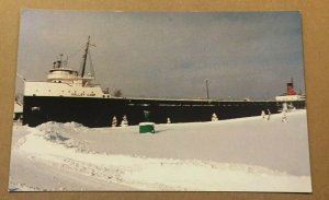 VINTAGE POSTCARD UNUSED - VALLEY CAMP MUSEUM GREAT LAKES FREIGHTER