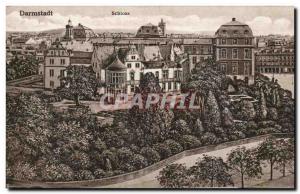 Old Postcard Darmstadt Schloss