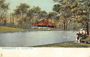 SPRINGFIELD ILLINOIS~WASHINGTON PARK~TUCK SERIES 1910s POSTCARD