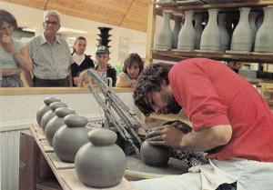 Jersey The Pottery Centre Gorey Craft Worker Postcard
